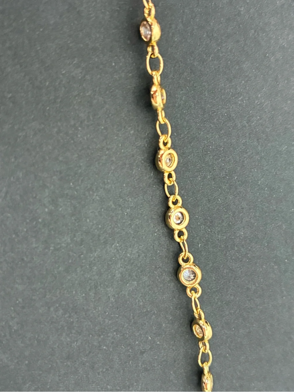 Gold and Black Layered Chain Necklace about 33”